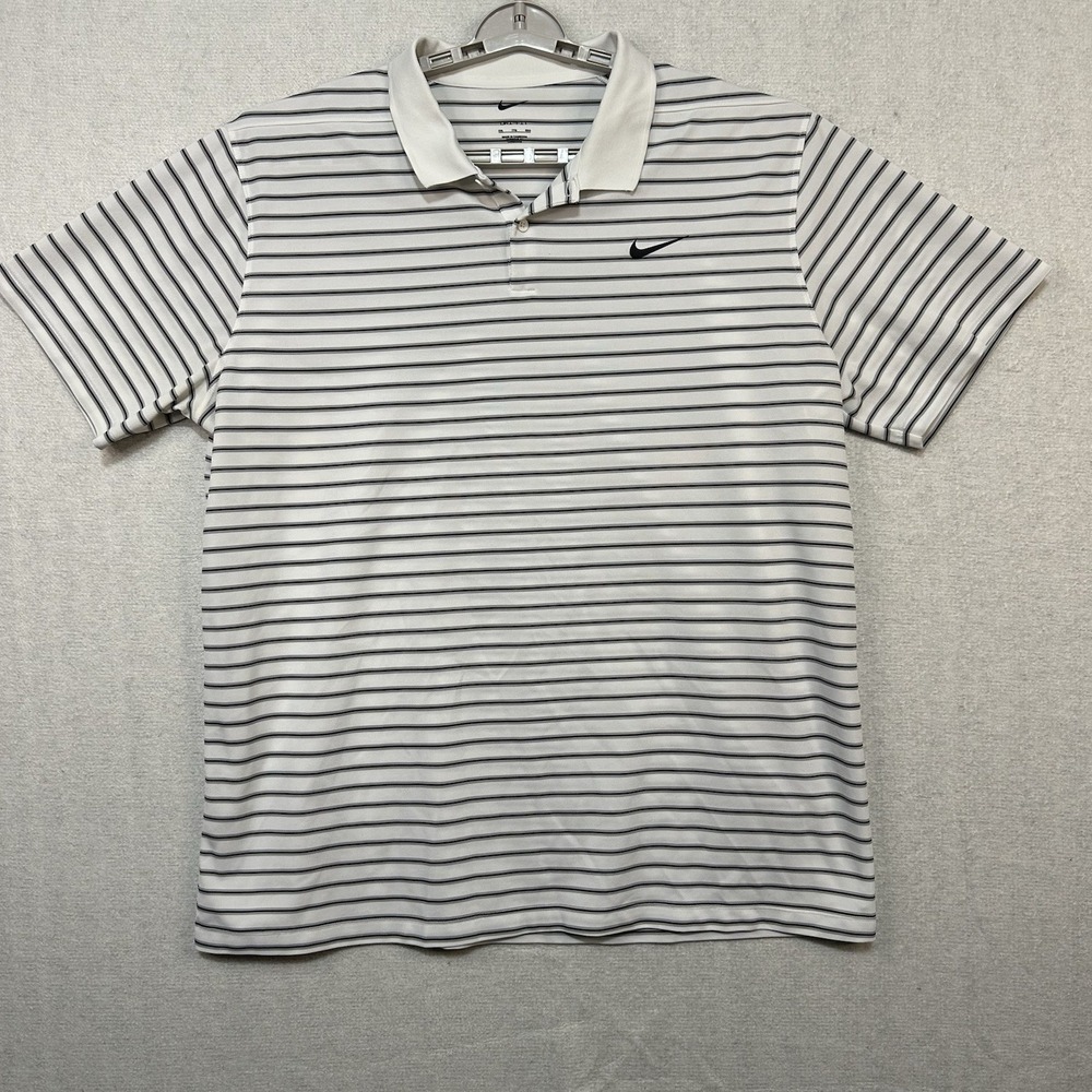 Nike Men's XXL Dri-Fit Victory‎ Striped Golf Polo Summer Casual